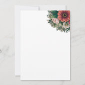 Invitation Une belle douche nuptiale fleurie (Dos)