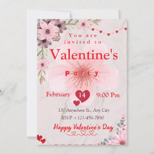 Invitation Une belle nuit - La fête de la Saint-Valentin pour