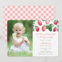 Une Berry Sweet Girl Fraise Thème de fête Photo