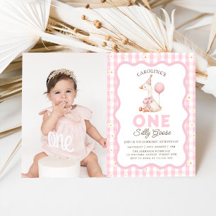 Invitation Une bête d'oie En vichy 1er anniversaire Photo