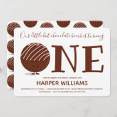 Invitation Une bombe au chocolat chaud 1er anniversaire (Devant / Derrière)