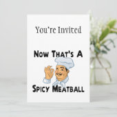 Invitation Une boulette de viande épicée (Debout devant)