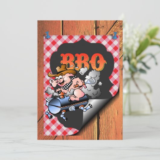 Invitation Une Célébration Barbecue (Debout devant)