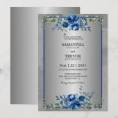 Invitation Une célébration d'amour en argent   (Devant / Derrière)