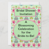 Invitation Une célébration florissante pour la future mariée  (Devant)