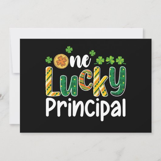 Invitation Une Chanceuse école principale St Patrick's Day (Devant)