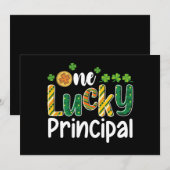 Invitation Une Chanceuse école principale St Patrick's Day (Devant / Derrière)