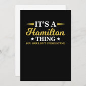 Invitation Une chose de Hamilton que vous ne comprendriez pas (Devant / Derrière)