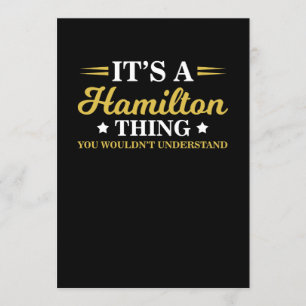 Invitation Une chose de Hamilton que vous ne comprendriez pas