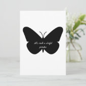 Invitation Une citation simple dans un simple papillon (Debout devant)