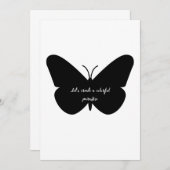 Invitation Une citation simple dans un simple papillon (Devant / Derrière)