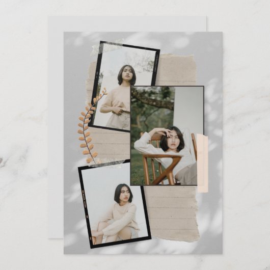 Invitation Une collection de souvenirs intemporels (Devant / Derrière)