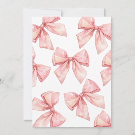 Invitation Une coquette à mâchoire rose Premier anniversaire (Dos)