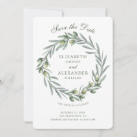 Une couronne feuille d'olive. Mariage italien enre