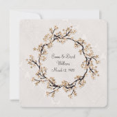 Invitation Une couronne mariage à Damas pour l'anniversaire (Devant)