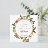 Invitation Une cuisine est sur le chemin du Baby shower Citru (Debout devant)