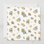 Invitation Une cuisine est sur le chemin du Baby shower Citru (Dos)