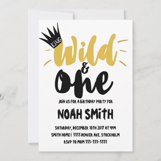 Invitation Une d'anniversaire de garçon d'anniversaire (Devant)