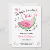 Invitation Une dans un Melon 1er Birthday Watermelon (Devant)