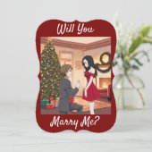 Invitation Une demande en mariage à Noël - Vas-tu m'épouser ? (Debout devant)