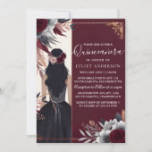 Invitation Une Dentelle Argent Plum Gown Boho Bourgogne Quinc (Devant)
