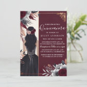 Invitation Une Dentelle Argent Plum Gown Boho Bourgogne Quinc (Debout devant)