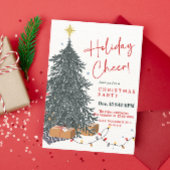 Invitation Une douce aquarelle pin'arbre de vacances invitati