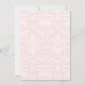 Invitation Une douce Bow Boho rose Coquette Bébé Fille Douche (Dos)