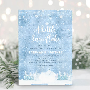 Invitation Une Douce Dispersion de Flocons de Neige pour une
