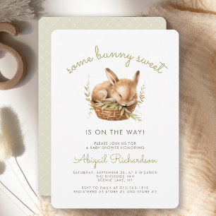 Invitation Une Douce Fête de Naissance pour un Petit Lapin Ne