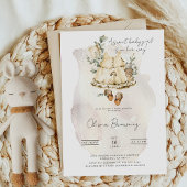 Invitation Une douce fille | Baby shower Boho