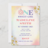 Invitation Une Douce Fille Licorne Pastel Gâteaux D'anniversa (Devant)