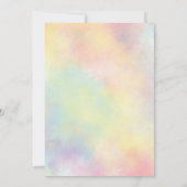 Invitation Une Douce Fille Licorne Pastel Gâteaux D'anniversa (Dos)