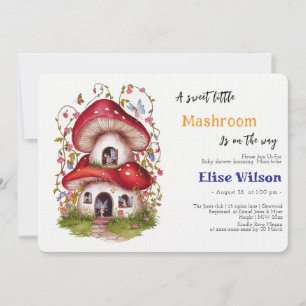 Invitation Une douce petite fée de mashroom est en route