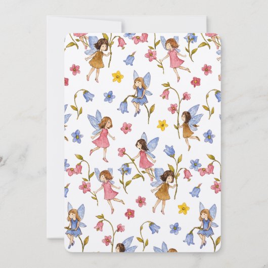 Invitation Une douce petite fée de mashroom est en route (Dos)