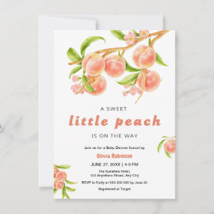 Invitation Une Douce Petite Fête de Bébé sur le Thème de la P