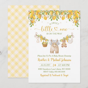 Invitation Une Douce Petite Fête de Naissance Citron