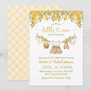 Invitation Une Douce Petite Fête de Naissance Citron