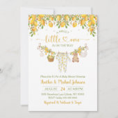 Invitation Une Douce Petite Fête de Naissance Citron Citrus (Devant)