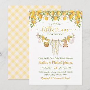 Invitation Une Douce Petite Fête de Naissance Citron Citrus