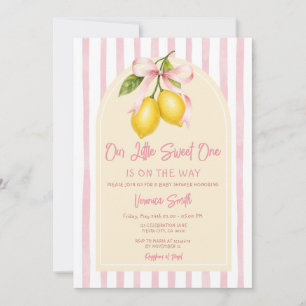Invitation Une Douce Petite Fête Prénatale Bébé Fille au Citr