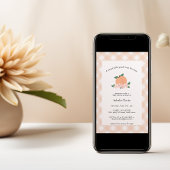 Invitation Une douce Petite Pêche | Baby Girl