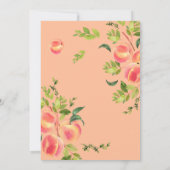 Invitation Une douce petite pêche est sur le Baby shower Way (Dos)