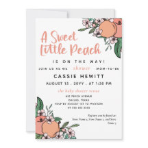 Une douce petite pêche sur le chemin Baby shower