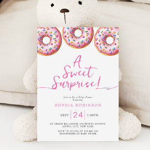 Invitation Une douce surprise saupoudrer les beignets Baby sh