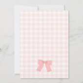 Invitation Une drôle d'oie Gingham 1er anniversaire (Dos)