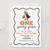 Invitation Une Éffrayante oie Halloween (Devant)