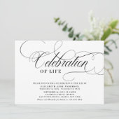 Invitation Une Élégante Photo Célébration De La Vie  (Debout devant)