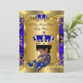 Invitation Une ethnie très royale du Baby shower Prince (Debout devant)