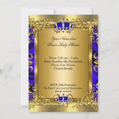 Invitation Une ethnie très royale du Baby shower Prince (Dos)